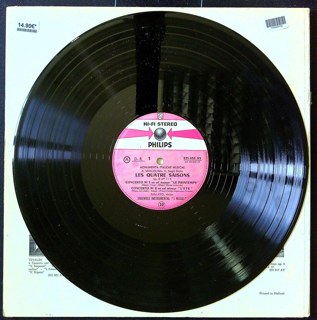 Vinyle – Vivaldi – Musique Classique – Les Quatre Saisons