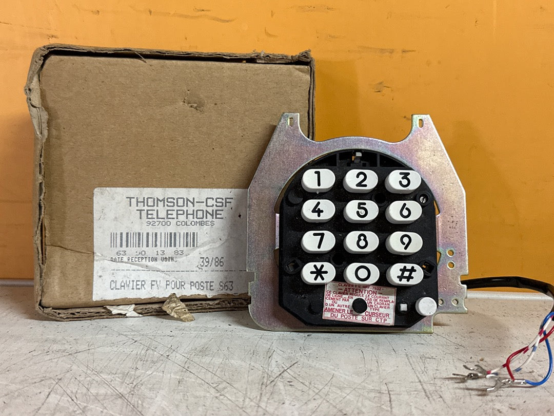 Clavier Fv Thomson-csf – Thomson-csf – Pièce de rechange – Téléphone vintage sous boîte
