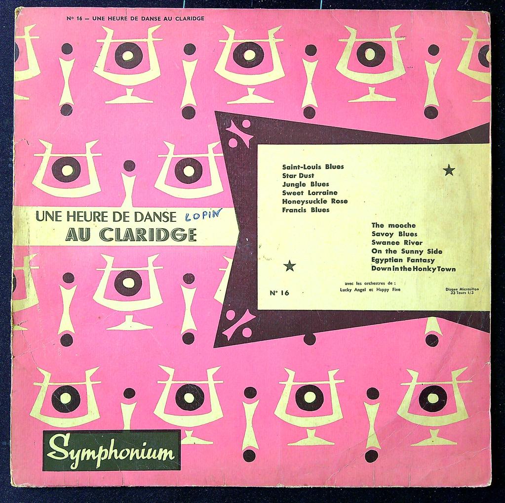 Disque vinyle – Symphonium – Musique – Danse au Claridge
