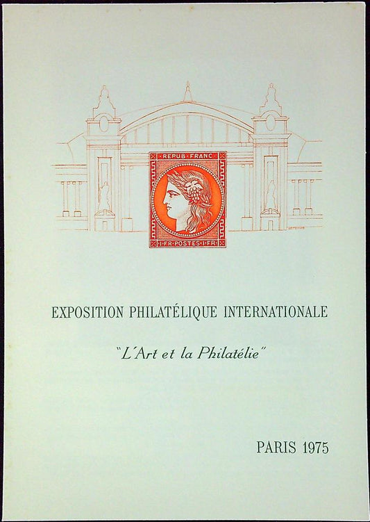 L'art Philatélie Paris 1975 Céres Enveloppe Dépliant Timbre 1er jour Encart Fdc Yvert et Tellier