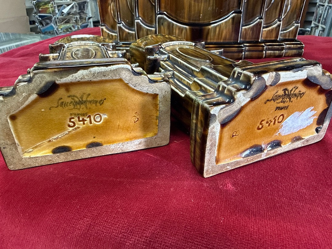 Pendule Sarreguemines – Garniture de cheminée céramique