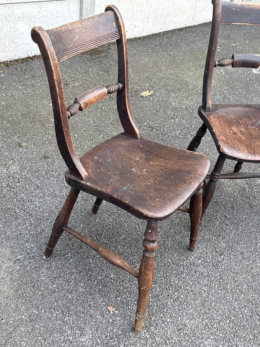 Lot de 3 chaises – Vintage – Mobilier – Bois massif