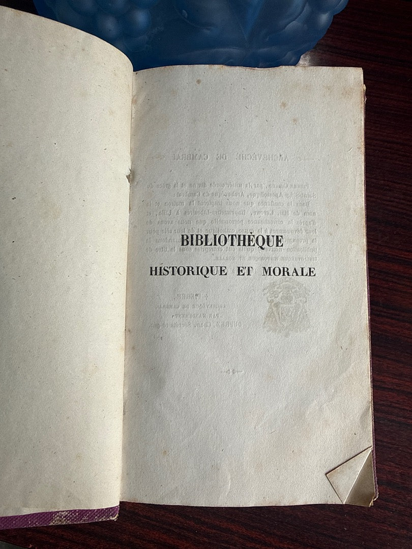 Livre ancien – Abbé Petit – Histoire de S. François d'assise – Cartonnage romantique rose 1851
