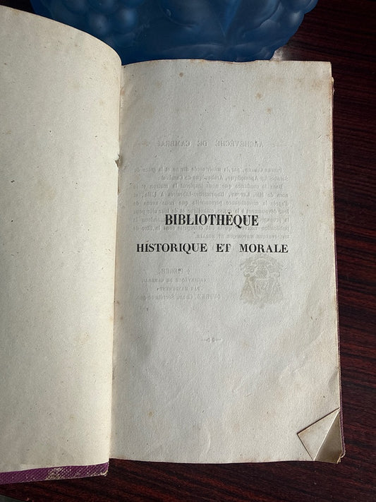 Livre ancien – Abbé Petit – Histoire de S. François d'assise – Cartonnage romantique rose 1851