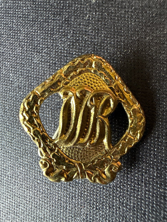Broche – Monogramme Ddr – Bijoux – Métal doré vintage