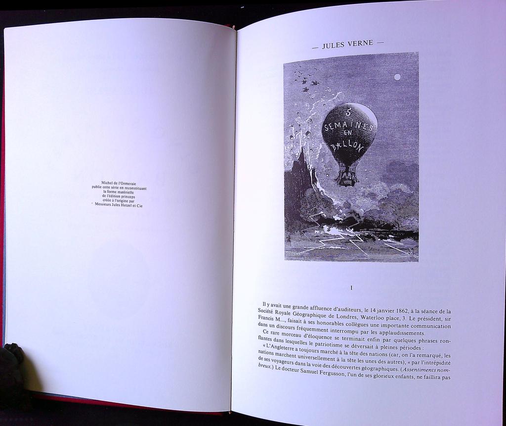 Livre – Jules Verne – Classique – Cinq semaines en ballon