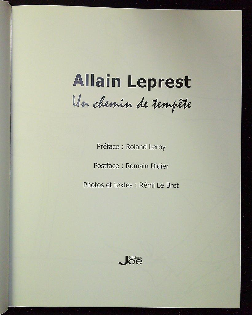 Livre Allain Leprest – Un chemin de tempête – Non-fiction – Biographie illustrée