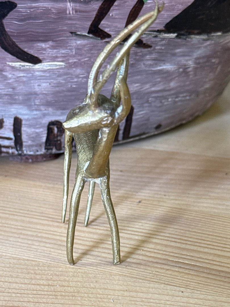 Statuettes antilopes – Laiton – Ornements – Vintage