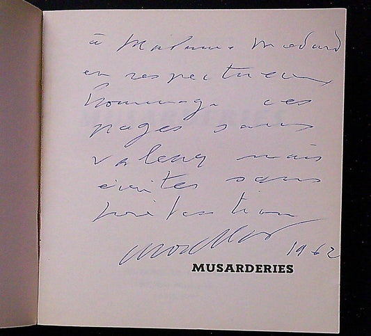 Livre – Charles Morellet – Musarderies – Envoi autographe