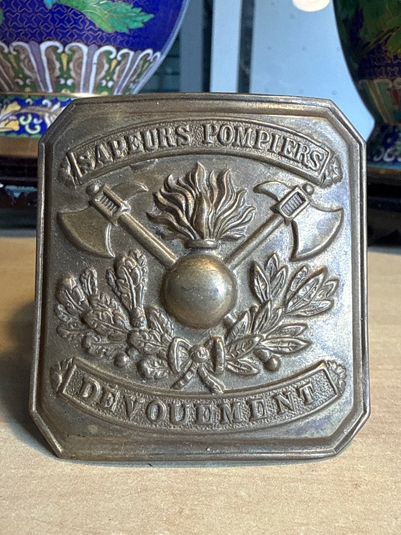 Boucle De Ceinture – Sapeurs Pompiers – Accessoire – Métal Doré Dévoûment