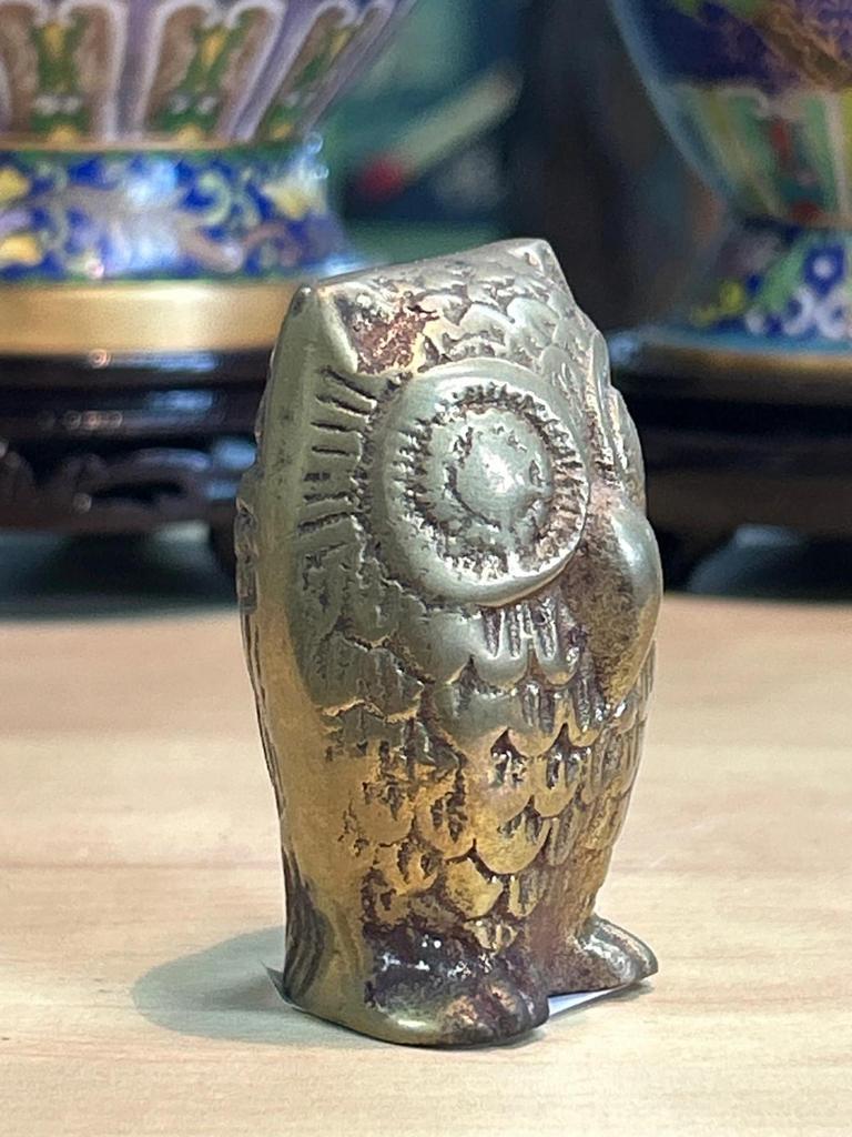 Statuette Chouette / Hibou en Laiton