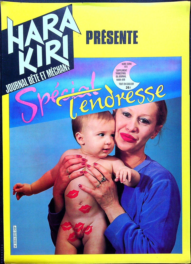 Affiche de Kiosque Plv Promo Magazine Hara-kiri Hors Série N°6 Jaune Spécial Tendresse
