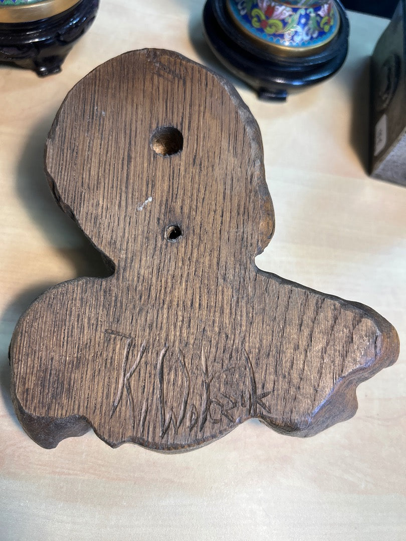 Sculpture Murale K. Wojczuk – Ange En Bois