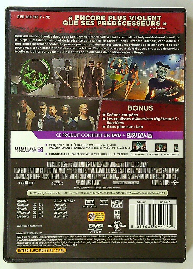 Dvd American Nightmare 3 : Élections