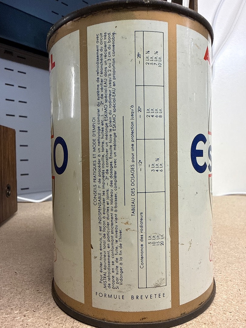 Ancien bidon tôle – Eskimo – Automobilia – anti-gel vintage