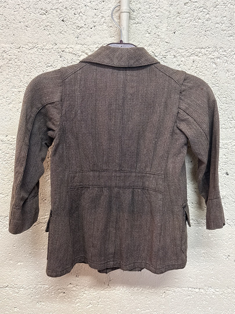 Veste marron ancienne école Veste vintage chevron
