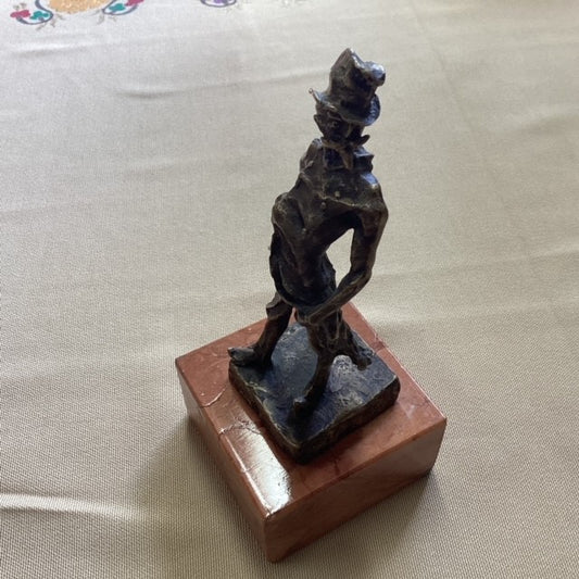 Sculpture en bronze sur socle en marbre, Ratapoil