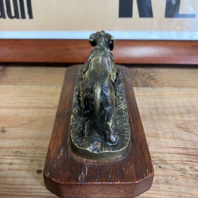 Statue en Bronze Animalier Chien De Chasse signé Pierre-Jules Méne