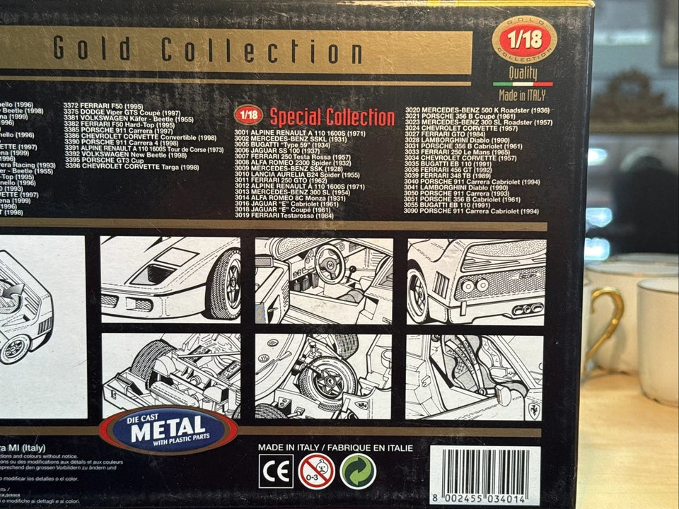 ferrari F40 1987 Cod. 3401 Gold Collection Burago 1/18