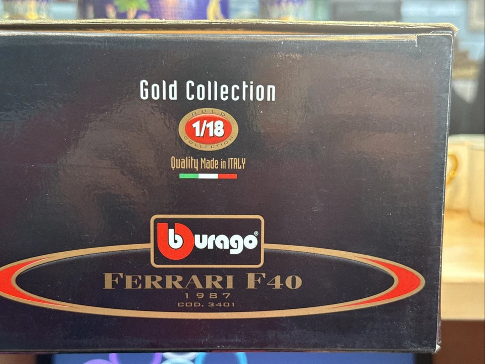 ferrari F40 1987 Cod. 3401 Gold Collection Burago 1/18