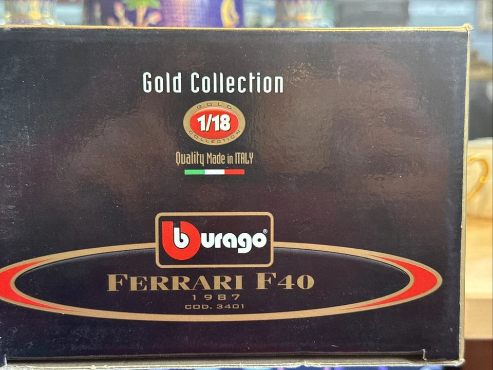 ferrari F40 1987 Cod. 3401 Gold Collection Burago 1/18