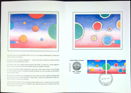Folon Cnit Enveloppe Dépliant Timbre 1er jour Encart Fdc Yvert et Tellier