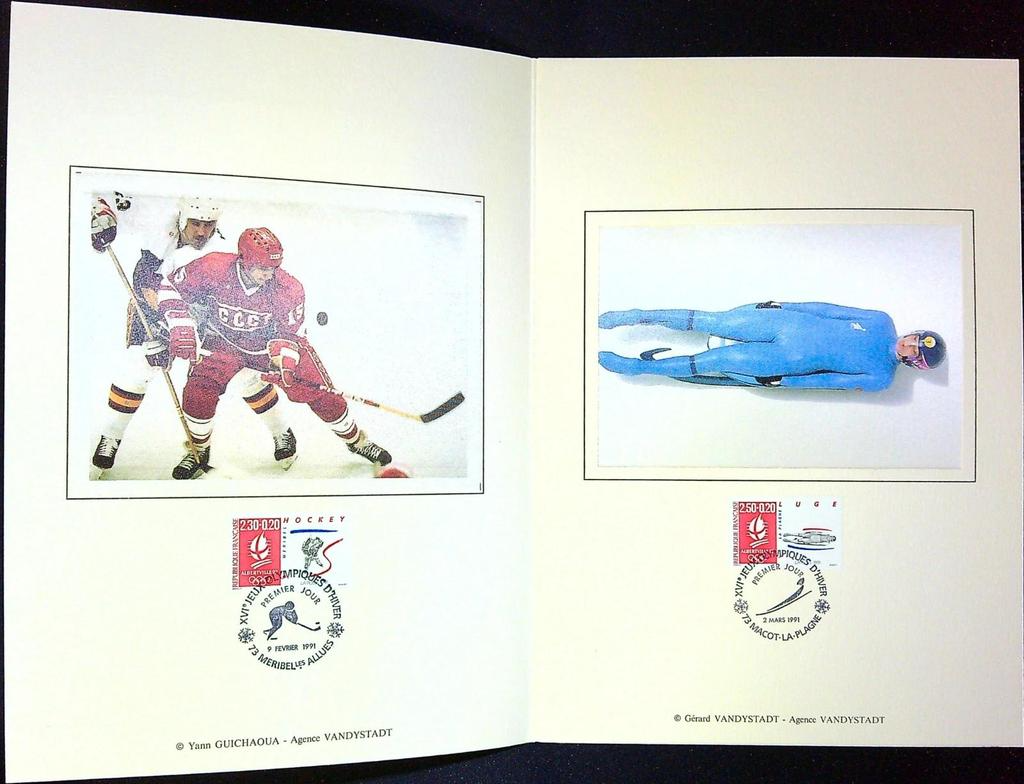 Jeux Olympiques D'hiver 1992 Savoie Enveloppe Dépliant Timbre 1er jour Encart Fdc Yvert et Tellier