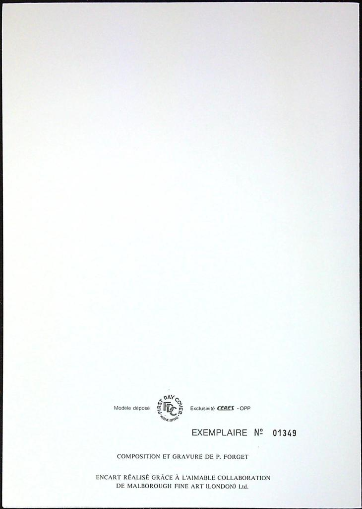 Art Contemporain Europe Francis Bacon Enveloppe Dépliant Timbre 1er jour Encart Fdc Yvert et Tellier