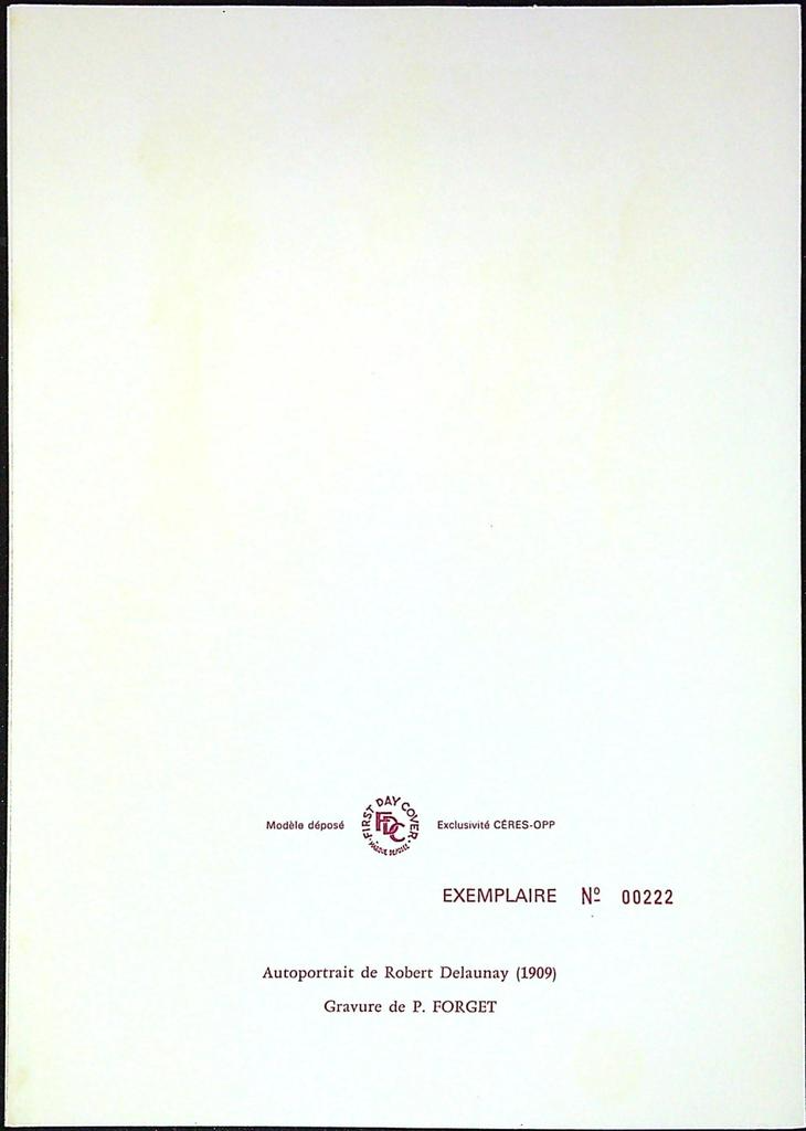Robert Delaunay 1885 - 1941 Enveloppe Dépliant Timbre 1er jour Encart Fdc Yvert et Tellier