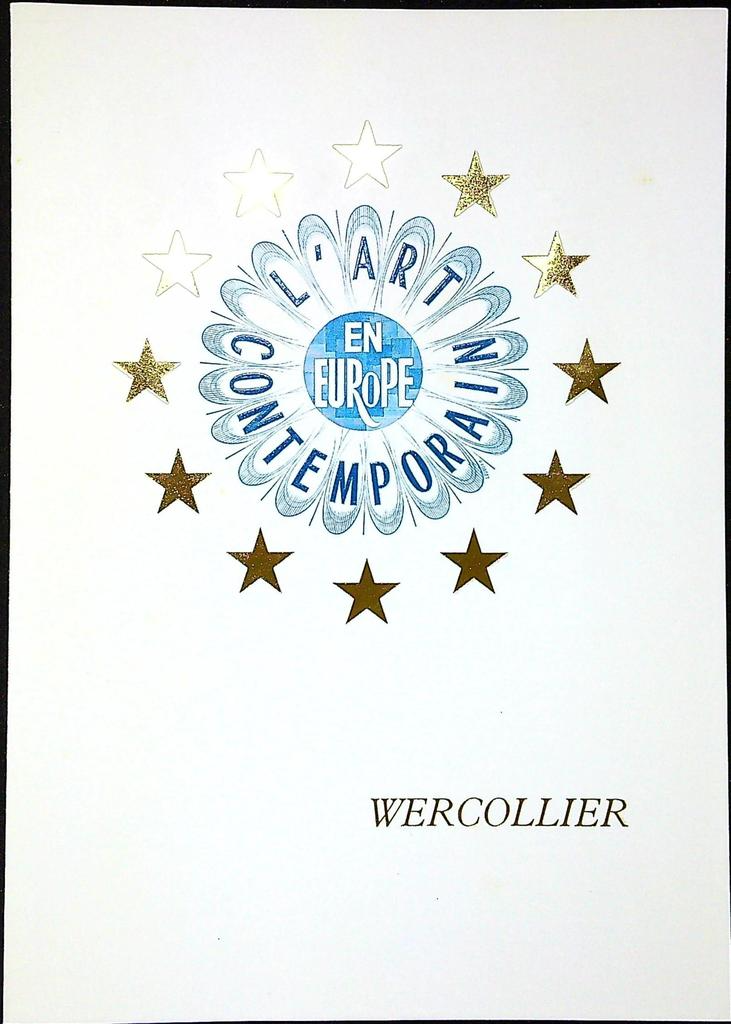 Art Contemporain En Europe Wercollier Enveloppe Dépliant Timbre 1er jour Encart Fdc Yvert et Tellier