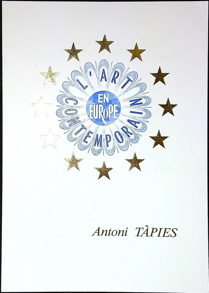 Art Contemporain Europe Antoni Tapies Enveloppe Dépliant Timbre 1er jour Encart Fdc Yvert et Tellier