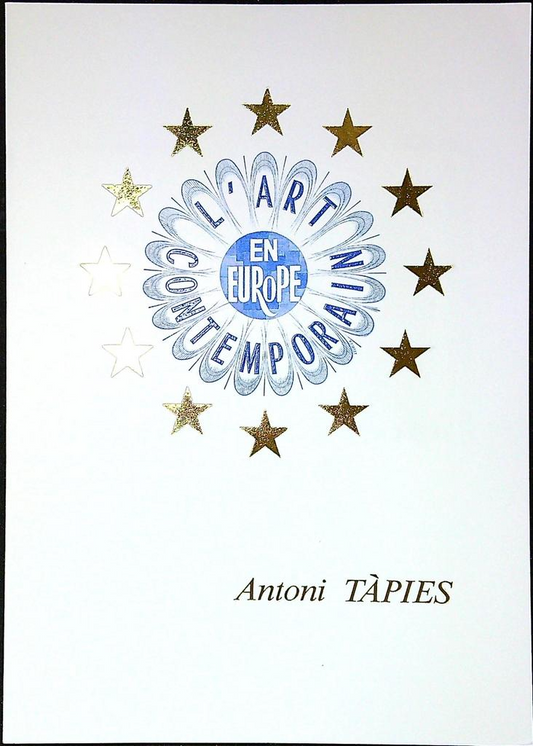 Art Contemporain Europe Antoni Tapies Enveloppe Dépliant Timbre 1er jour Encart Fdc Yvert et Tellier