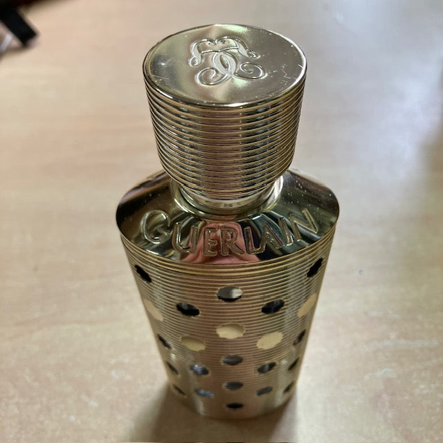 Etui Doré Pour Flacon Guerlain Avec Flacon Parfum Shalimar