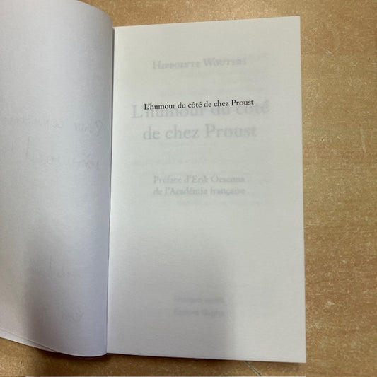 Livre L'Humour Du Côté  De Chez Proust, Par Hippolyte Wouters