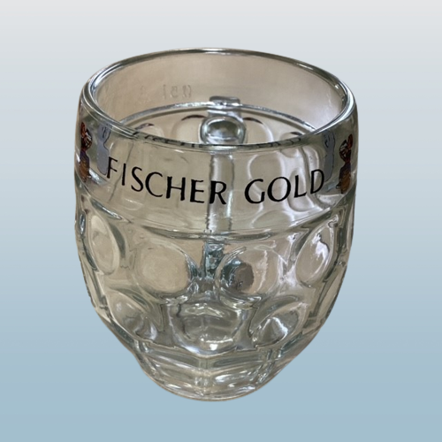 6 verres a Bière, chopes, Fischer Gold