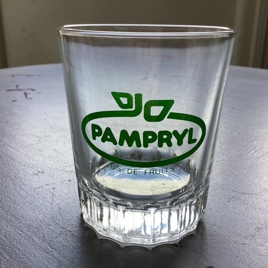 Ensemble De 6 Verres Pampryl, Jus De Fruits, Ecriture Verte