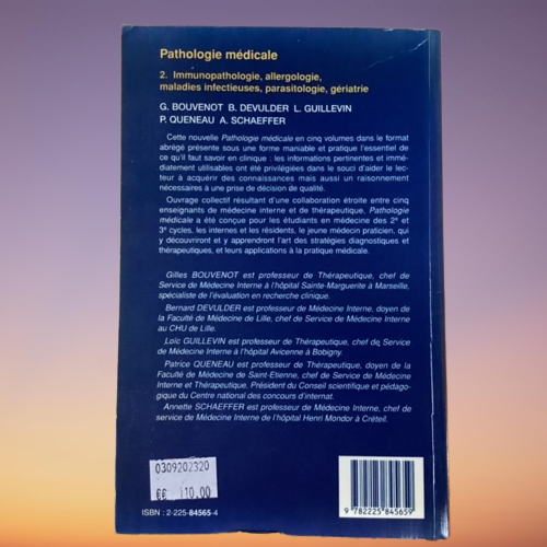 Livre Pathologie Médicale, Tome 2 : Immunopathologie, Allergologie, Maladies Infectieuses, Parasitologie, Gériatrie