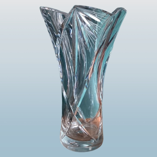 Grand et Beau Vase Vintage en Cristal de Bohême