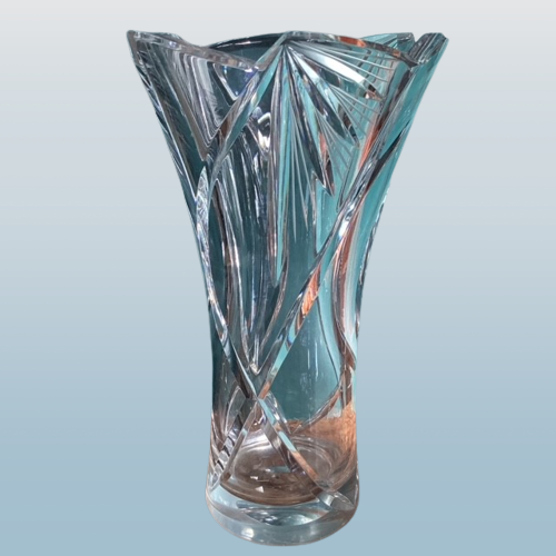 Grand et Beau Vase Vintage en Cristal de Bohême