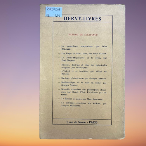 Livre L’Humanisme Maçonnique, De Paul Naudon