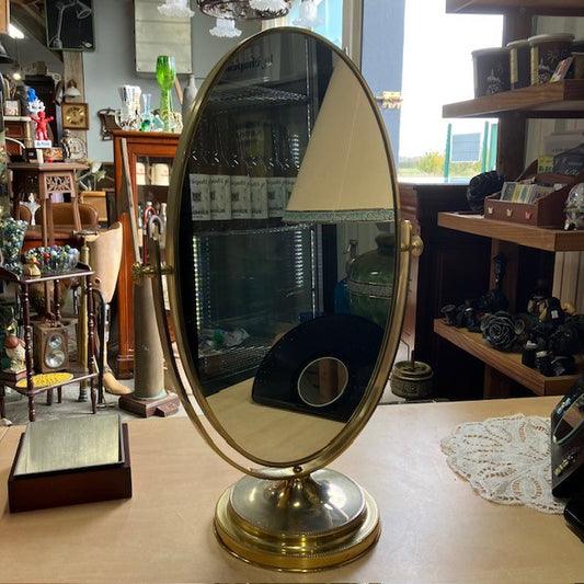 Miroir Psyché De Table En Laiton Dorée
