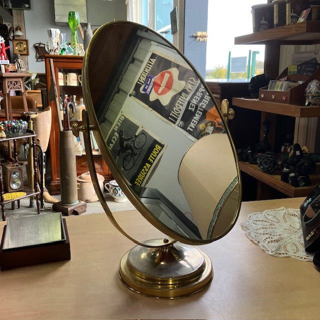Miroir Psyché De Table En Laiton Dorée