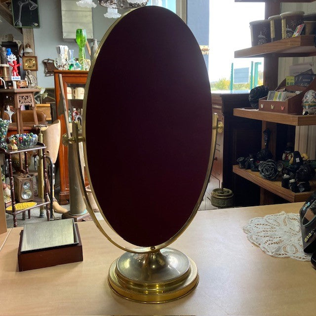 Miroir Psyché De Table En Laiton Dorée