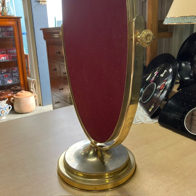 Miroir Psyché De Table En Laiton Dorée
