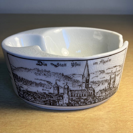 Cendrier En Porcelaine Pour Pipes, Altenkunstadt Bavaria, Gesetzl Gesch