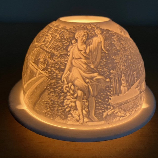 Photophore, Brule Parfum, En biscuit, Décor Versailles, C Brunet