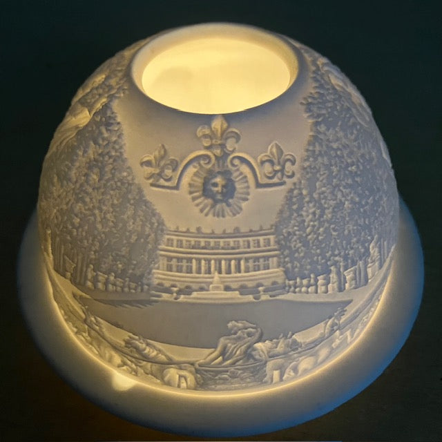 Photophore, Brule Parfum, En biscuit, Décor Versailles, C Brunet