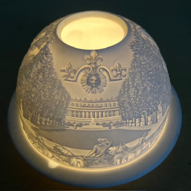 Photophore, Brule Parfum, En biscuit, Décor Versailles, C Brunet