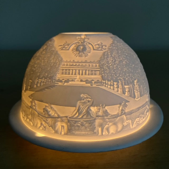 Photophore, Brule Parfum, En biscuit, Décor Versailles, C Brunet
