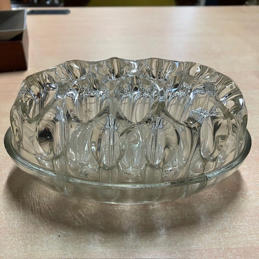 Ancien Grand Pique Fleur En Verre